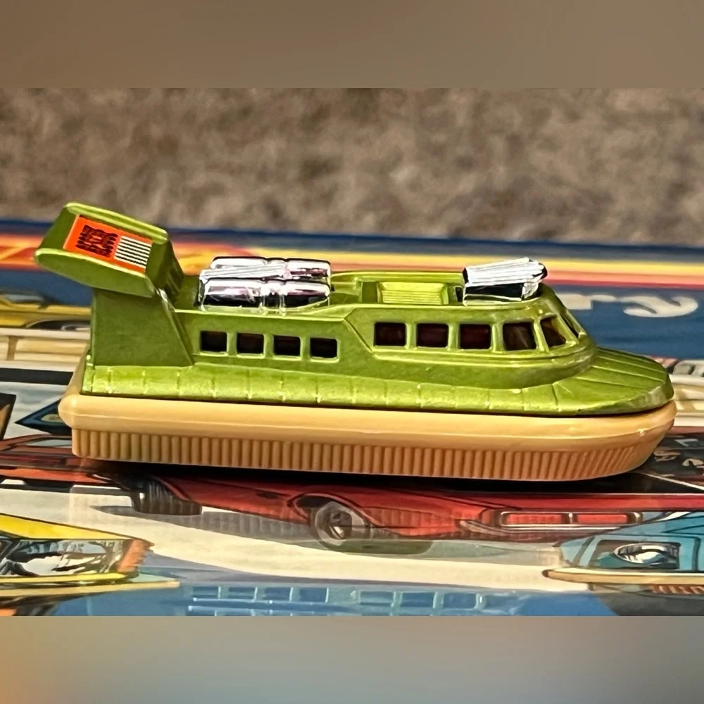 Vintage Matchbox Superfast 1972 No. 72 Hovercraft Green Lesney England Rescue